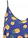 PERSUN Women's V-neck Pineapple Pom Poms Romper Playsuit