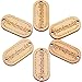 Blulu 200 Pack Handmade Tag Label Wooden Buttons Oval Wood Handmade Tags Button with 2 Holes for Crafts Sewing Clothing Decoration, Included Velvet Storage Bag