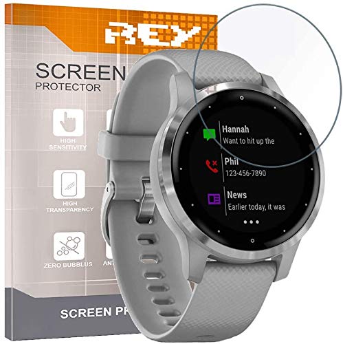 REY Pack 7x Screen Protector for Garmin VIVOACTIVE 4s 40mm - VENU 2S 40mm - FORERUNNER 55, Premium quality