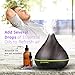 Homasy 400ml Wood Grain Essential Oil Diffuser, Ultrasonic Aroma Cool Mist Diffuser, 7-Color 15 Night Modes, Waterless Auto-Off for Office Room