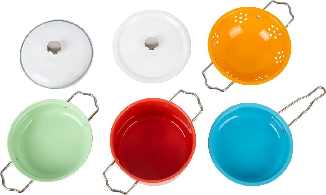 Small Foot Cookware Set including metal accessories, for the play kitchen role-playing toy for children aged 3 years and over - Image 3