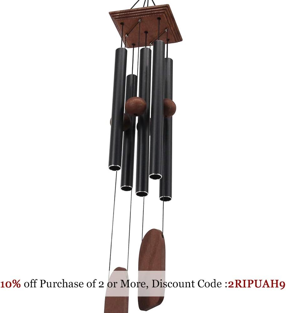ASTARIN Wind Chimes Outdoor Large Deep Tone, Memorial Wind Chimes Outdoor, Gifts for Housewarming/Mother Day/Christmas, Outdoor Decor for Patio, Garden, Yard, Home (36 Inch Black Wind Chime) : Garden & Outdoor