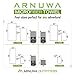ARNUWA Microfiber Towel Quick Dry Ultra Absorbent Compact, Gray/Black L