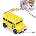 Huibudch Magic Inductive Truck Line Car Toy Cars Magic Mini Car Birthday Toy Gift [Follows Black Line] for Kids (School Bus)