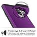 Vofolen Sliding Cover for Galaxy S9 Plus Case Wallet Credit Card Holder ID Slot Hidden Pocket Heavy Duty Protection Rugged Bumper Protective Hard Shell Armor Case for Galaxy S9 Plus (Purple)