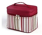 Vertical stripes cute bento box lunch box suit girls with white-collar microwave lunch box bag waterproof insulation package Picnic Bags Outdoor Food Container mother baby bag handbag Picnic bag,cosmetic bags Red