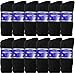 USBingoshop 12 Pairs Mens Physicians Approved Crew Diabetic Socks Cotton 10-13 (12 Pairs D-Black)