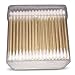 Wooden Stick Cotton Swabs (200) - Double Tipped with Finest Quality Cotton Heads That Do Not Unravel - Sturdy Handle - Multipurpose, Safe, Highly Absorbent & Hygienic - Compact & Practical Packaging