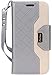 ProCase Galaxy Note 8 Wallet Case, Flip Kickstand Case with Card Slots Mirror Wristlet, Folding Stand Protective Cover for Galaxy Note 8 2017 -Grey