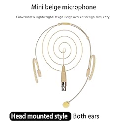 YXG Headworn Two Earset Over Ear Hanging Mic Beige
