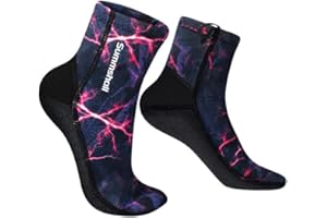 Summshall Neoprene Socks 3mm Wetsuit Socks Anti-Slip Keep Warm Diving Socks Swim Socks Water Sport Swimming Surfing