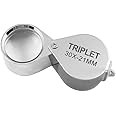Mini Folding Magnifier 30x 21mm Jewelers Eye Magnifying Glass Magnifier Pocket Handheld Tools Portable Magnifying Glass