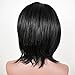 Soaring Black Straight Wig - Glamorous Women Bob Hair Style Cosplay Party Full Wigs with Free Wig Cap (Black) 8764-s
