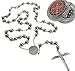Catholic Rosary Beads Pray Necklace Stainless Steel Saint Benedict Medal-San Benito-28