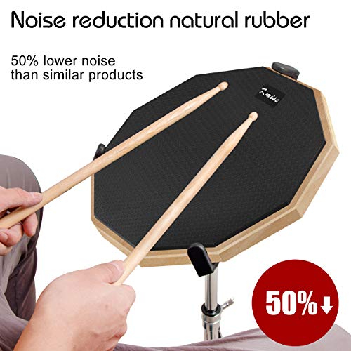 Practice Drum Pad, 12 Inch Exercise Pads Set Mat for Adult Kids with