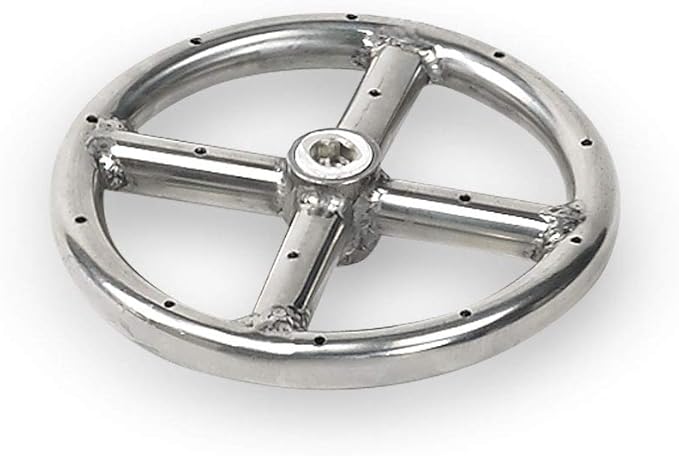 Amazon Com American Fireglass Stainless Steel Fire Pit Burner Ring 6 Inch Garden Outdoor