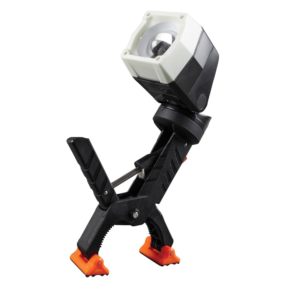 Work Light, LED Clamp Light Rotates 360 Degrees, Pivots 90 Degrees, Dust and Water Resistant Klein Tools 56029