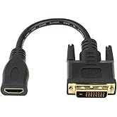 Anbear Bi-Directional HDMI Female to DVI-D(24+1) Male Adapter, 1080P DVI to HDMI Conveter (1, Black)
