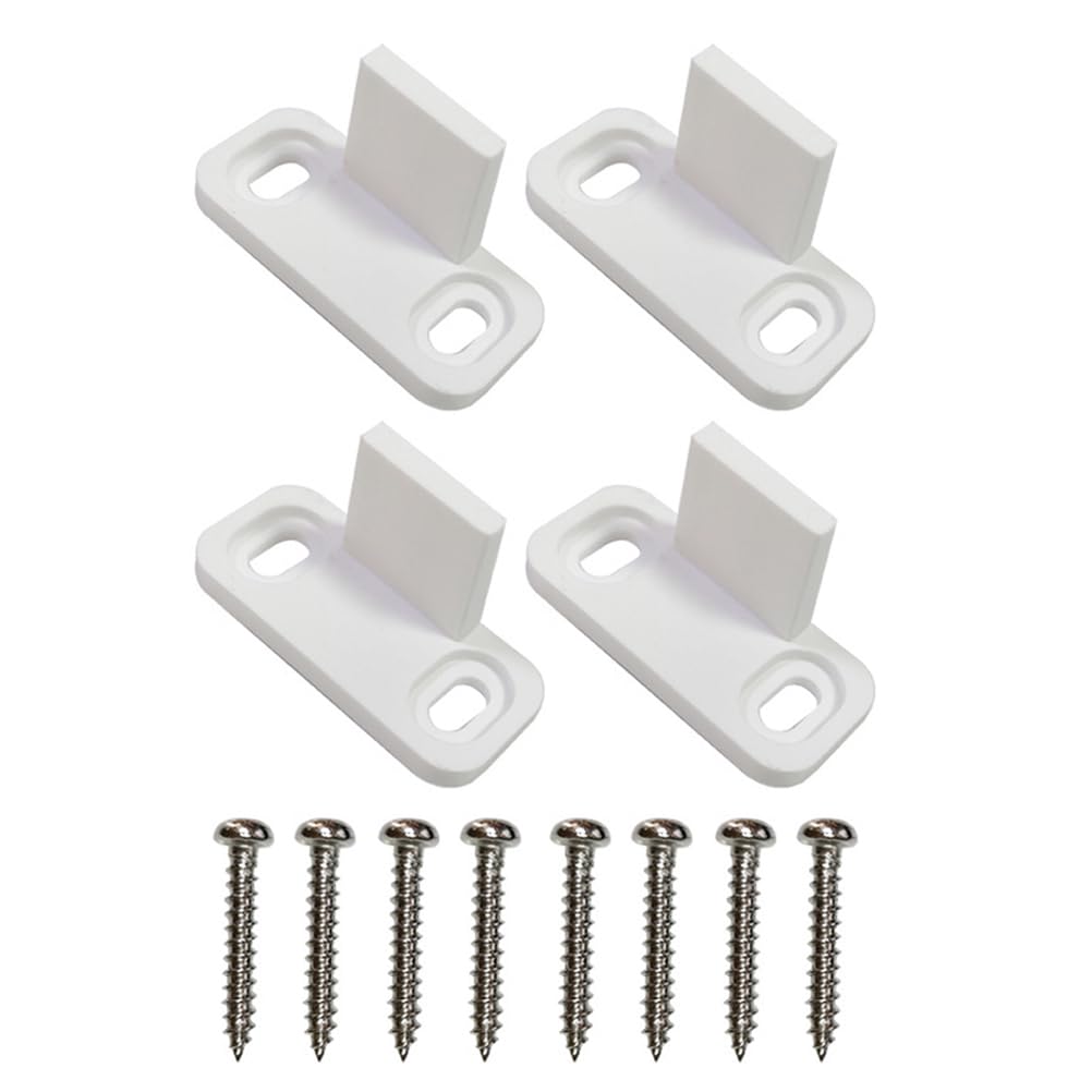 Angoily Sliding Door Floor Guides: 2 Sets Flat Guide Bottom Stoppers Swing Stopper Suitable for Barn Door Slotted and Non-Slotted Doors Track Hardware