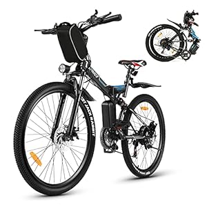 Vivi Elektrische fiets voor heren en dames, 26 inch e-bike, 36 V, 8 Ah lithiumbatterij en Shimano 21 versnellingen