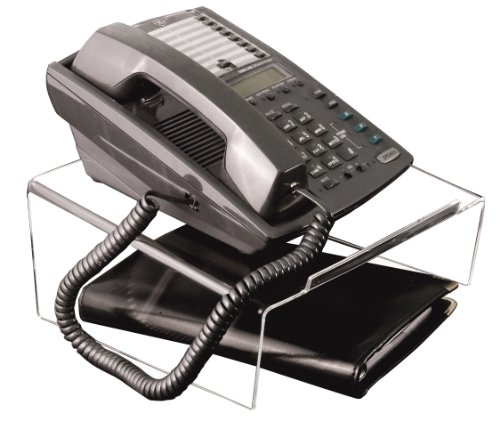 Kantek Acrylic Angled Telephone Stand, 10.2-Inch Wide x 9.5-Inch Deep x 4.7-Inch High, Clear (ATS580)