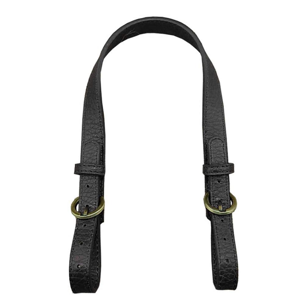 Asudaro Pack of 2 Women's Bag Handles PU Leather DIY Shoulder Straps Bag Straps Shoulder Strap Replacement Handle Bag Accessories 47 to 52 cm Black