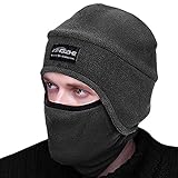 Winter Thermal Hats-Balaclava Fleece Hood-Windproof Ski Mask -KID Women&Men-Heavyweight Cold Weather Winter Motorcycle Ski & Snowboard Gear (Grey, M)