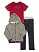 Nautica Baby Boys' Fleece Hoodie, Short Sleeve Tee, and Denim Jean Set, Coal Heather, 12 Months