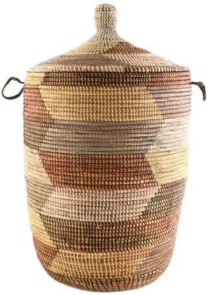 Amazon Com Woven African Laundry Clothes Hamper Desert Dusk Large Home Kitchen