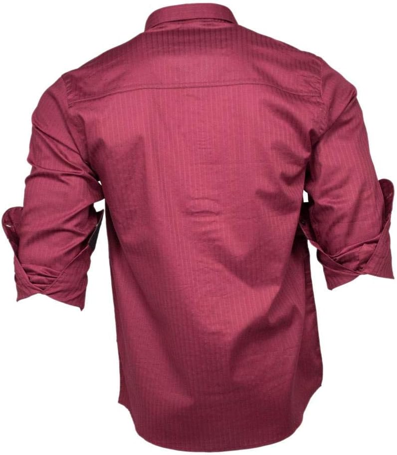 camisa social masculina marsala