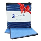 Activ Life Microsuede Gym Workout Sports Towel for Men & Women Athletes, Camping & Travel