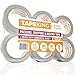Tape King Clear Packing Tape - 60 Yards Per Roll (6 Refill Rolls) - 2 Inch Wide Stronger 2.7mil, Heavy Duty Sealing Adhesive Industrial Depot Tapes for Moving Packaging Shipping, Office & Storage