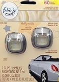 Febreze Car Air Freshener, Fluffy Vanilla, 2 ct