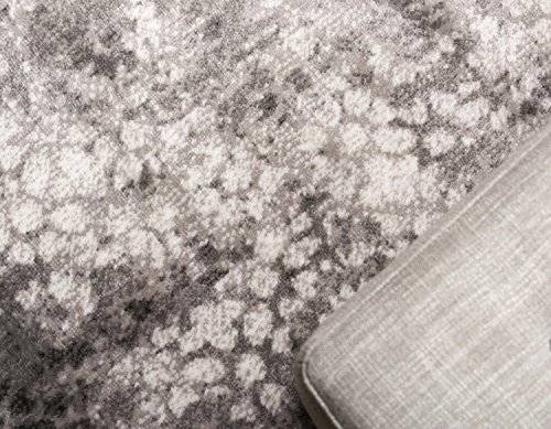 Unique Loom Sofia Collection Dark Gray 2 x 13 Runner Area Rug (2' x 13')