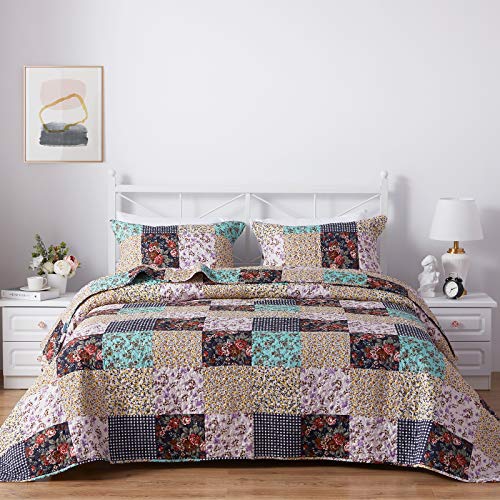 SunStyle Home King Size Quilt Set, Lightweight Microfiber Soft Coverlet