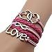 Leather Multilayer Bracelet I Trendy Leather Wrap Charm Bracelet | Genuine Leather Bracelet for Teenage Girls & Young Women. Vintage Rope Multilayer Bracelet with Stainless Steel Charms.