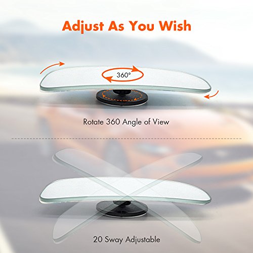 MysBiker Blind Spot Mirrors,Car Mirror Side View Blind Spot,Wide Angle Car Wing Mirror Blind Spot Stick On Side Mirror,Suitable for All Car SUV Trucks Motorcycle (4 Pack) - Thumbnail 3