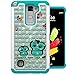 LG Stylo 2 Case, LG G Stylo 2 Case, MagicSky [Shock Absorption] Studded Rhinestone Bling Hybrid Dual Layer Armor Defender Protective Case Cover For LG Stylo 2 / LG G Stylo 2 / LG Stylus 2 - Owl