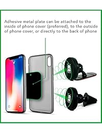 Soporte magnético de teléfono celular 2 en 1 para coche, para colocar teléfono GPS en la rejilla de ventilación o en el tablero, imanes fuertes, se adapta a iPhone X, 8, 7, 6, 5, Galaxy S8, S7, S6, LG V30 HTC One, Nokia más