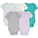 Wan-A-Beez 5 Pack Baby Girls' and Boys' Newborn and Infant Cotton Short Sleeve Bodysuits
