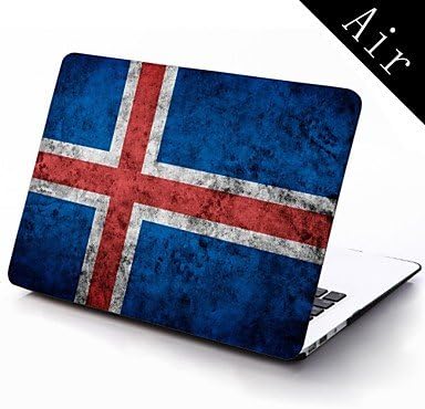 Iceland Grunge Flag Design Full-Body Protective Plastic Case for 11-inch/13-inch New Mac Book Air , 13.3"