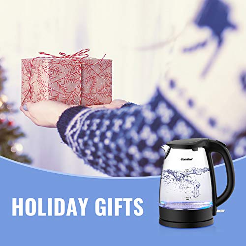 COMFEE' Glass Electric Tea Kettle & Hot Water Boiler(BPAFree), 1.7L
