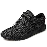 JACKSHIBO Unisex Daily Walking Shoes Athletic Breathable Running Shoes - Black - Women 7.5(M)US 40EU/Men 8(M)US 40EU