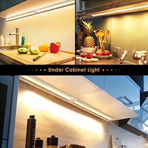 Albrillo Under Cabinet LED Lighting, Dimmable Under Counter Kitchen Lighting, 12W 900lm, soft White 3000K, Pack of 3 - Thumbnail 4