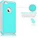 Tekcoo for iPhone 6S Plus Case, Tekcoo iPhone 6 Plus Case, [Tmajor] Bumper Sturdy Shock Absorbing Hybrid Impact Defender Hard Cover Shell Plastic Outer + Rubber Silicone Inner [Gray/Turquoise]