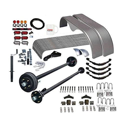 Covered Cargo Trailer Parts Kit - 7,000 lb - Brake Axle with Idler Axle - Frame Width 60" - Model 12CC (Standard)