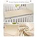 MBJERRY Infant Bamboo Fiber Waterproof Changing Pad - Natural Organic Cotton Mattress Pad Cover - Reusable Portable Changing Mat for Home and Travel (11.8 x 17.7 Inch, Brown & Green & White Stripes)