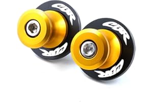GZYWMJZ Motorcycle M8 Swing Arm Spools For HONDA CBR600RR CBR1000RR CBR 600 900 1000 RR CBR900RR 250R 300R 600F CBR1100XX CBR 600RR 900RR 954RR Accessories Swingarm Slider Stand Paddock Screw (Gold)