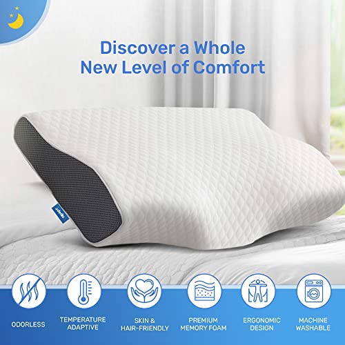 Derila Cervical Memory Foam Pillows The Ergonomic Side, Back, Stomach
