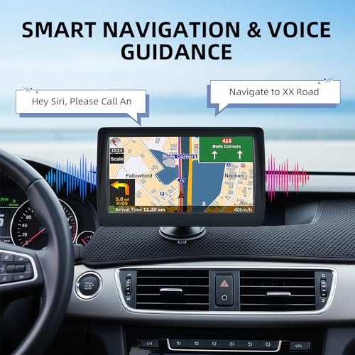 7” Car & Truck Sat Nav with UK & Europe 2026 Maps, Free Lifetime Updates, GPS Navigation System for HGV, Voice Guidance, Speed Camera Alerts & Postcode Search
